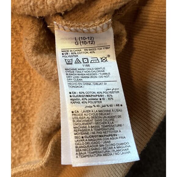 Old Navy Minecraft Logo Beige‎ Hooded Sweatshirt From Size Large 10-12 - Picture 4 of 6